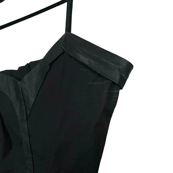 Tripp NYC Daang Goodman Black‎ Mini Dress Plus Sz 4X Faux Leather Trim Goth Punk - Picture 3 of 16